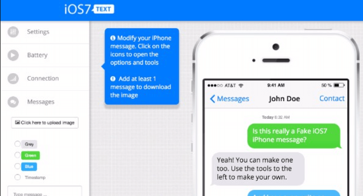 Erstellen Sie gefälschte iMessages mit iOS 7 Text