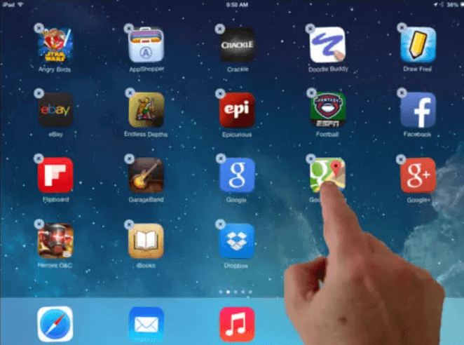 Löschen Sie eine iPad-App dauerhaft mit der Startbildschirmmethode