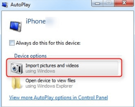 Extrahieren Sie Fotos vom iPhone über Windows AutoPlay