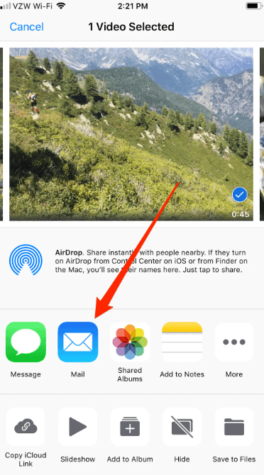 Extrahieren Sie Fotos vom iPhone per E-Mail