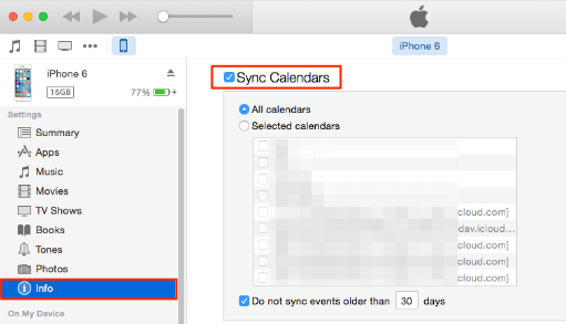 Übertragen Sie den Kalender mithilfe von iTunes vom iPhone auf den Mac