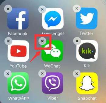 So löschen Sie die WeChat-App vom Startbildschirm Ihres iPhones