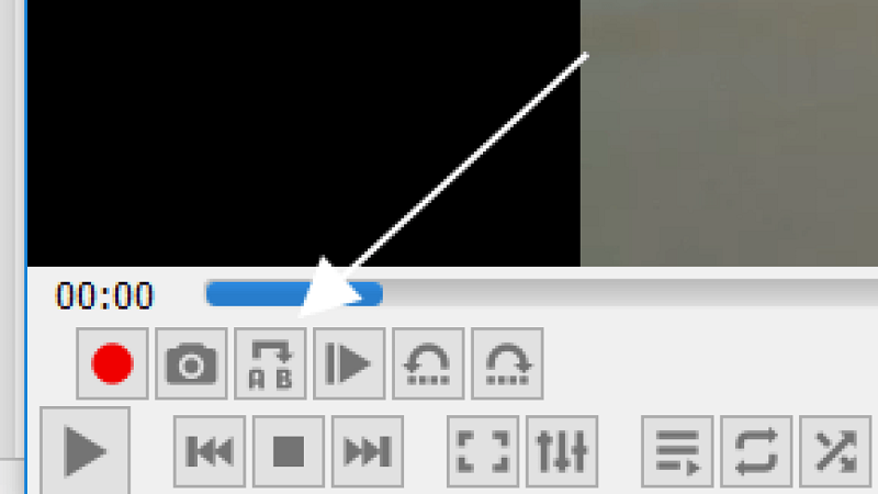 Loop-Schaltfläche im VLC Media Player