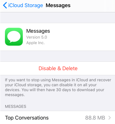 Löschen des iMessage-Verlaufs über iCloud