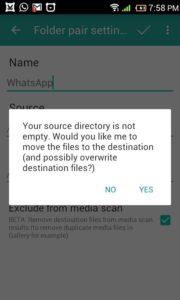 WhatsApp-Dateien über Foldermount in den SD-Kartenordner verschieben