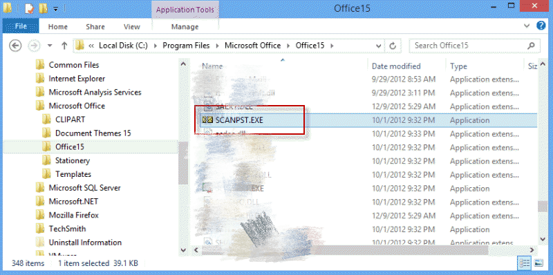 Öffnen Sie das Microsoft Outlook-Reparaturtool