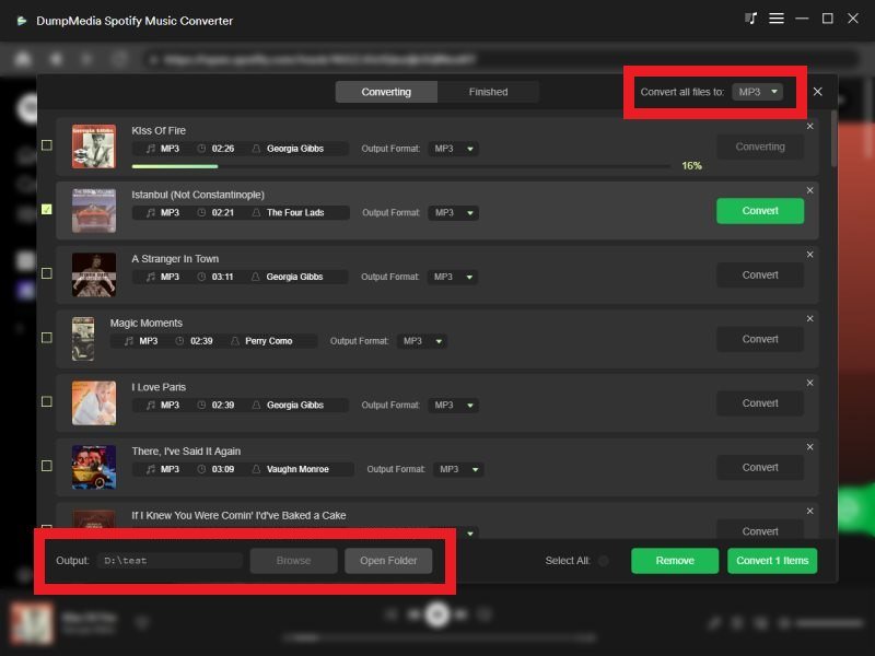 Das beste Spotify Music Converter Tool: DumpMedia Spotify Music Converter – Wählen Sie Ausgabeeinstellungen