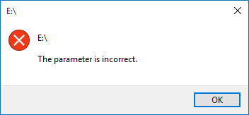 Parameter ist falsch