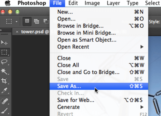 Speichern Sie das Video in Photoshop zur weiteren Bearbeitung