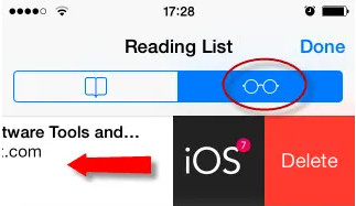 So löschen Sie Elemente in der Leseliste von Safari auf dem iPad/iPhone