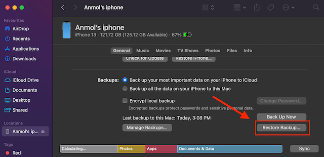 Holen Sie sich die vom iPhone gelöschten Bilder mit dem Finder zurück