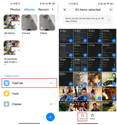 Gelöschte Screenshots auf Android mithilfe des kürzlich gelöschten Albums wiederherstellen