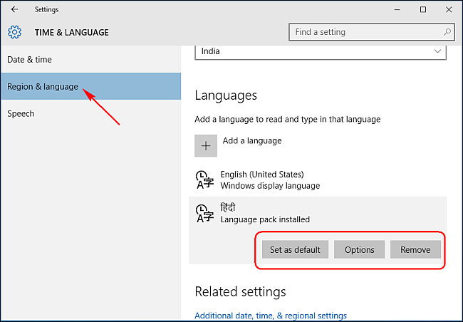 So ändern Sie die Anzeigesprache in Windows 10 über die Einstellungen