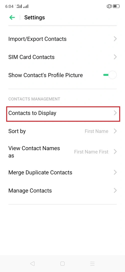 Wiederherstellung von Google-Kontakten über die Android-Einstellungs-App