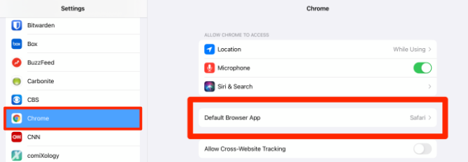 So ändern Sie den Standardbrowser unter iOS 14