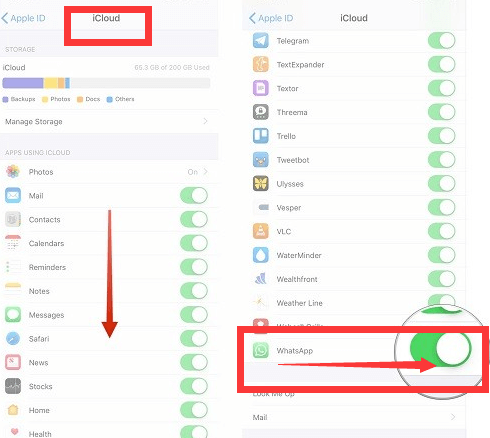 Melden Sie sich von Ihrem iCloud-Konto ab und wieder an, um zu beheben, dass die WhatsApp-Sicherung bei 0 % hängen bleibt