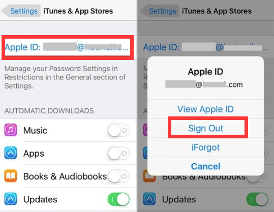 Löschen Sie die Apple ID mit dem iPhone