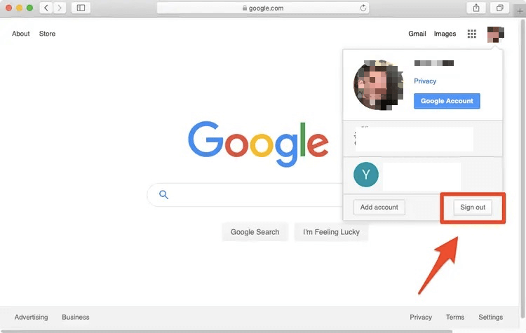 Anmeldedaten abmelden, um zu beheben, dass Google Passwörter nicht speichert