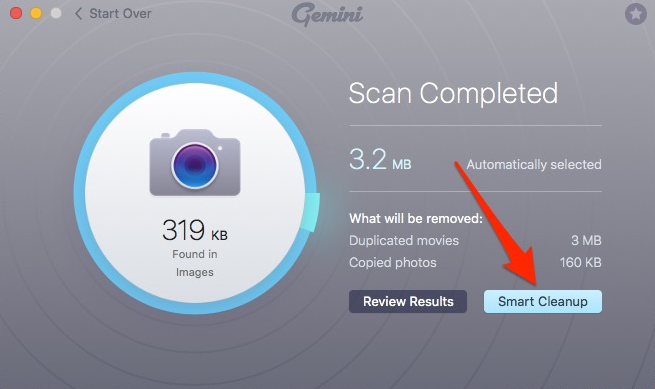 MacPaw Gemini Cleanup