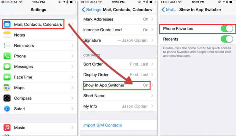 Löschen Sie die letzten auf dem App Switcher-Bildschirm für iOS 8