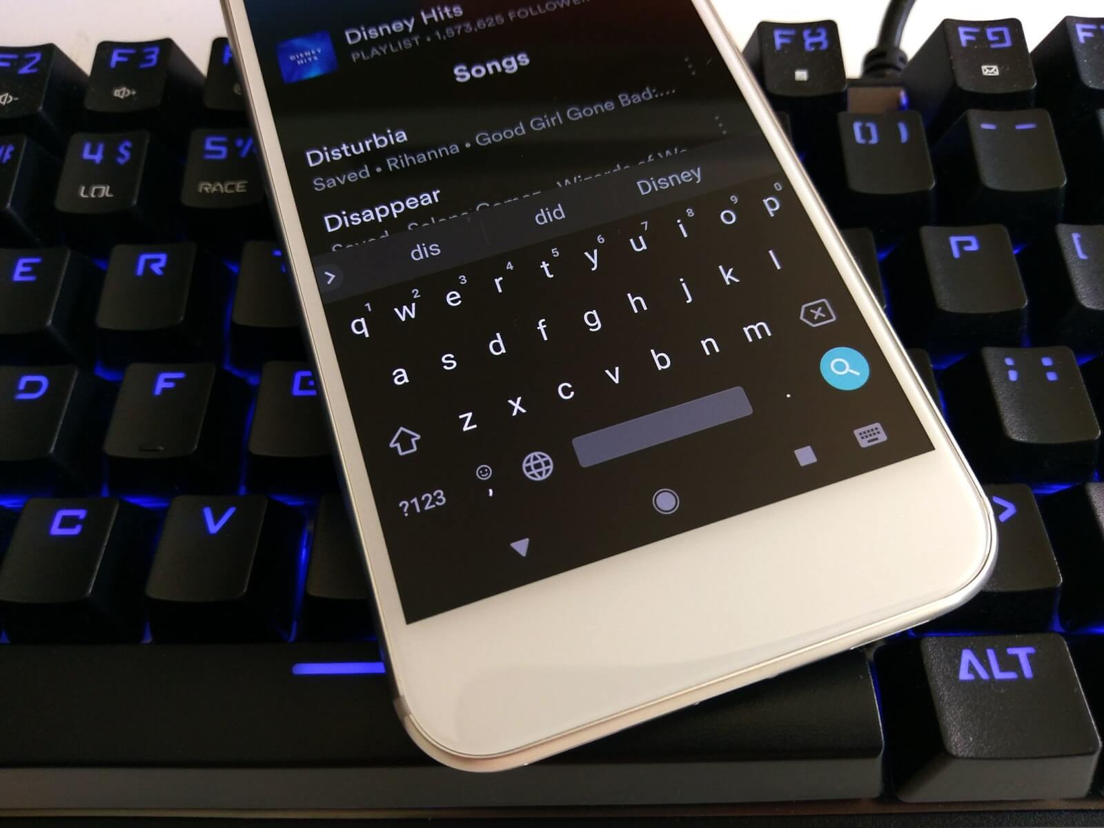 Android-Tastatureinstellungen Oberste Tastatur