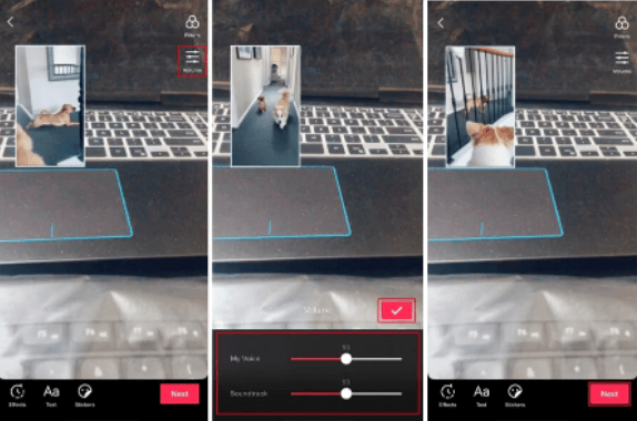 So verwalten Sie Audio in Reaktionsvideos auf Tiktok