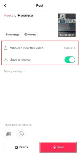 So veröffentlichen Sie ein Reaktionsvideo auf Tiktok