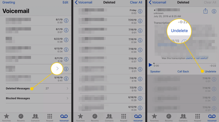 Voicemails auf dem iPhone wiederherstellen