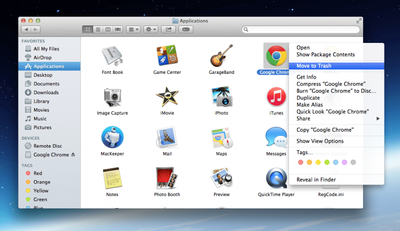 Deinstallieren Sie Google Chrome, um den Download bei 0bs zu beheben