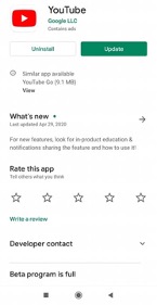 Installieren Sie die YouTube-App erneut