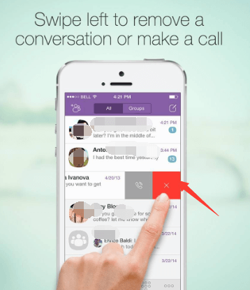 Verwenden der Viber-App zum Löschen des Viber-Nachrichtenverlaufs auf dem iPhone