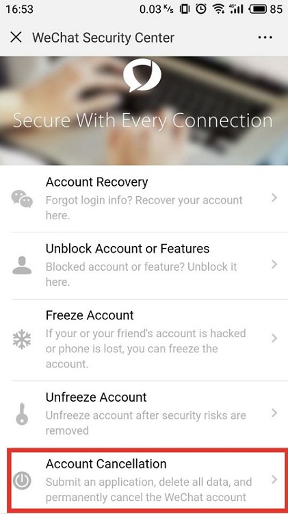So löschen Sie ein WeChat-Konto
