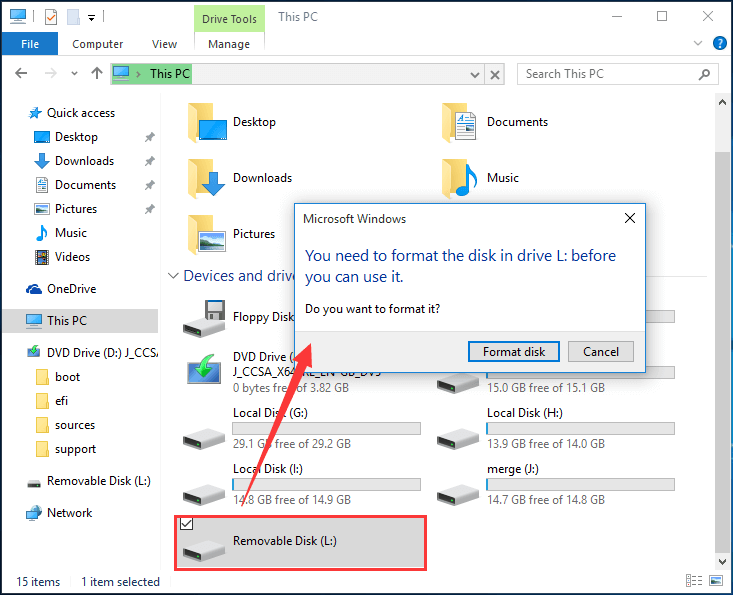 Verwenden Sie die Datenträgerverwaltung, um den Fehler "Windows konnte das Format nicht vervollständigen" zu beheben.