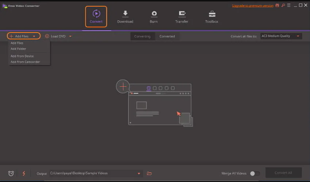 Konvertieren Sie ACVHD-Videos mit dem Wondershare Free Converter
