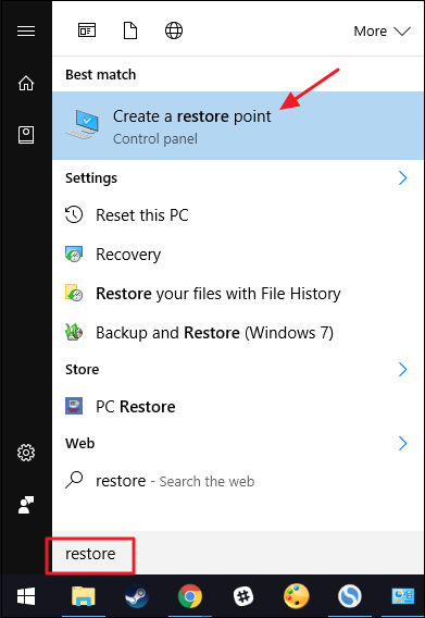 Aktivieren Sie die Systemwiederherstellung, um gelöschte Treiber in Windows 10 wiederherzustellen