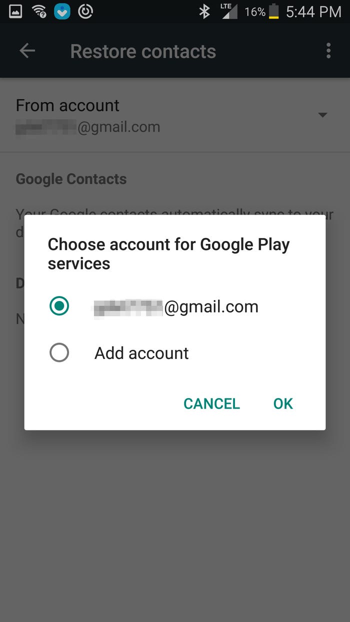 Speichern Sie Ihre Kontakte bei Google