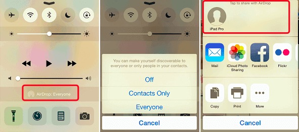 Verwenden Sie Airdrop, um Fotos vom iPhone auf das iPad zu übertragen