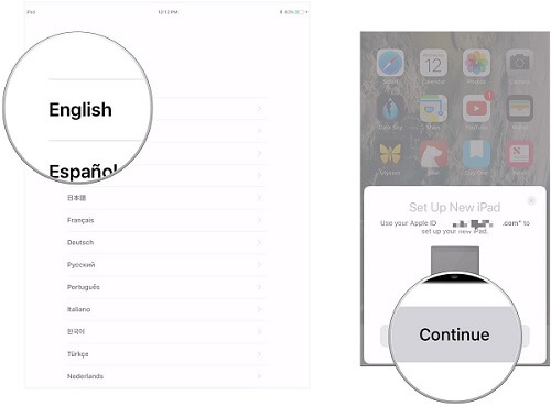Automatische Einrichtung im iPhone-Gerät