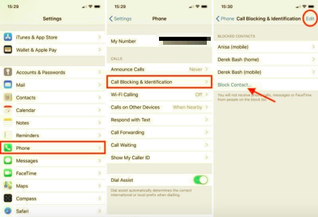 Finden Sie blockierte Nummern auf dem iPhone