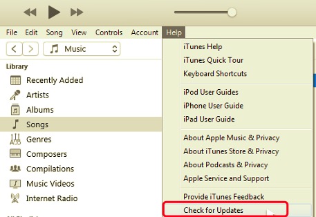 Suchen Sie nach Updates, um den iTunes-Treiber zu reparieren, der nicht unter Windows installiert ist
