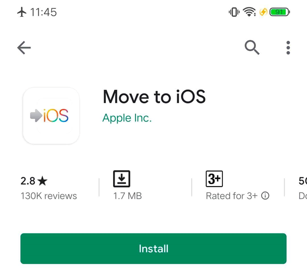 Übertragen Sie Daten mit Move to iOS App
