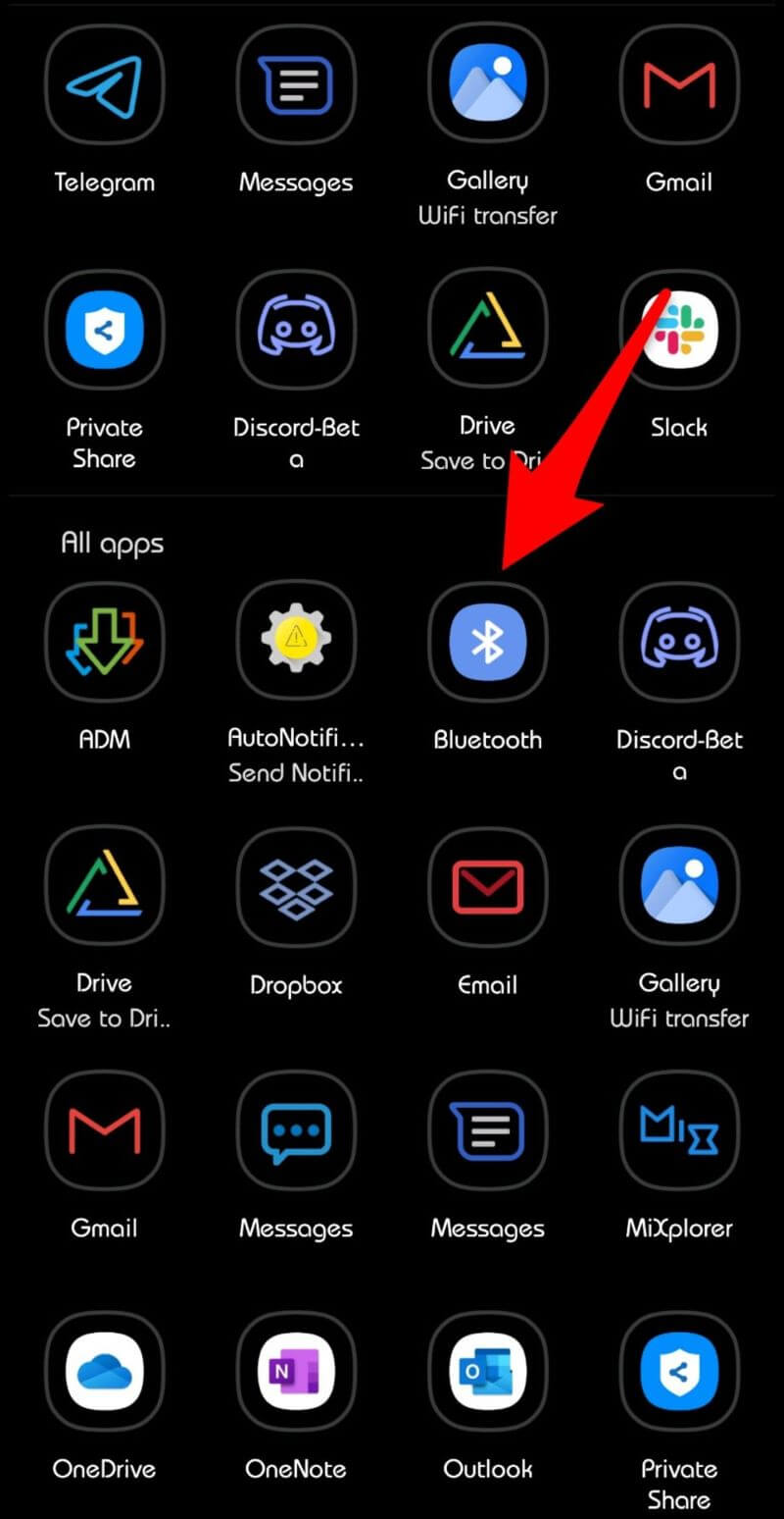 Übertragen Sie Daten über Bluetooth von Samsung zu Samsung