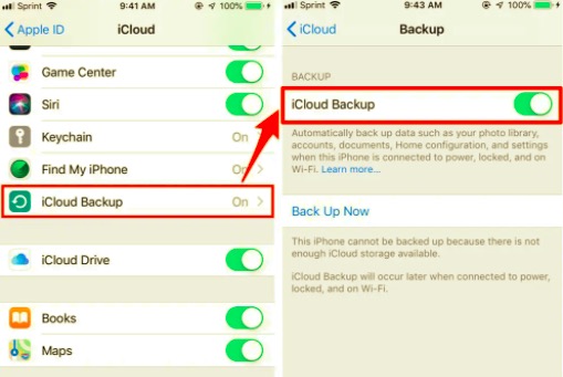 Aktivieren Sie iCloud Backup, um Apps vom iPhone auf das iPhone zu übertragen