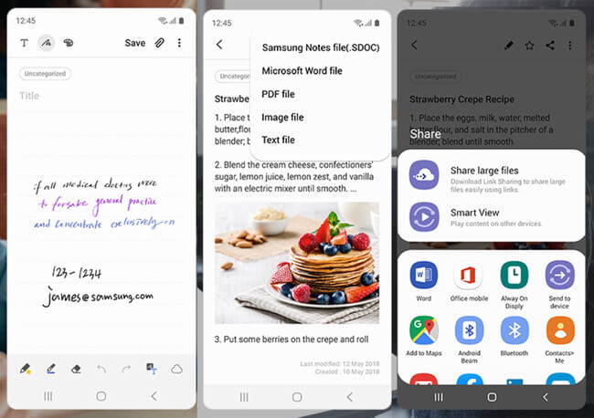 Übertragen Sie Samsung Notes per E-Mail auf ein neues Telefon