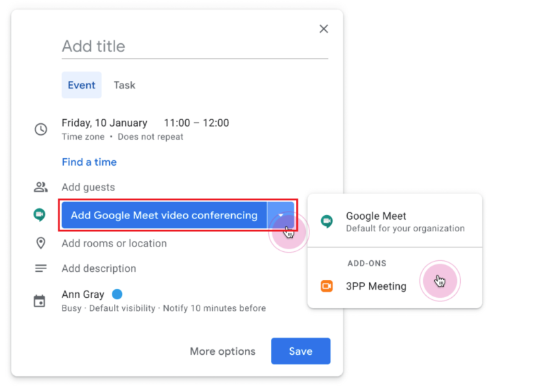 Planen Sie das Meeting, um ein nicht verfügbares Problem bei Google Meet zu beheben