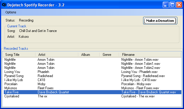 Dojotech Spotify-Recorder