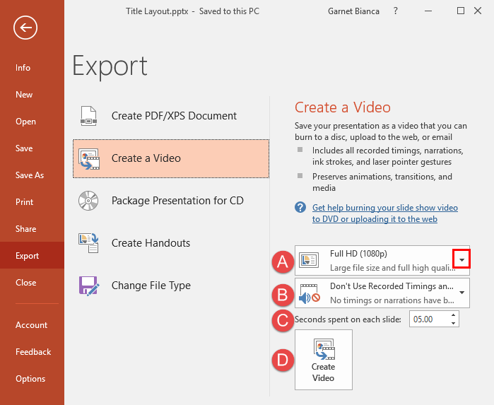 PPT-Aufzeichnung als Video unter Windows exportieren