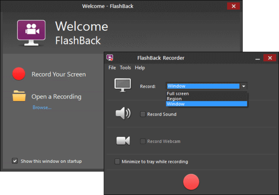 FlashBack-Recorder für Videoaufnahmen
