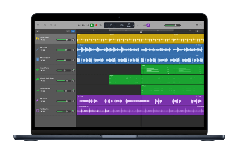 GarageBand für Audioaufnahmen