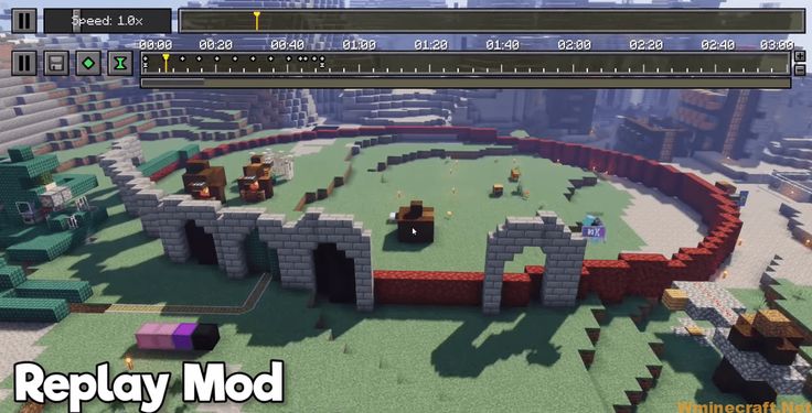 Bildschirmaufnahme von Minecraft im Wiedergabemodus